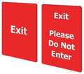 Tensabarrier EXIT PLEASE DO NOT ENTER RED SIGN-BRAC-0711-250-21-V-S03