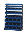 Quantum Storage Systems Steel Bin Rail Floor Rack, 36 in W x 15 in D x 54 in H, Ivory QRU-16S-220230240IV