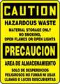 Accuform No Smoking Sign, 14 in H, 10" W, Plastic, Rectangle, English, Spanish, SBMCHL682VP SBMCHL682VP