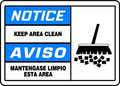 Accuform Spanish-Bilingual Notice Sign, 10"X14", Sign Material: Plastic, SBMHSK822MVP SBMHSK822MVP