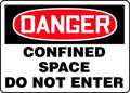 Accuform Danger Sign, 7 in Height, 10 in Width, Vinyl, Rectangle, English MCSP006VS