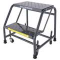 Ballymore 19 in H Steel Rolling Ladder, 2 Steps, 450 lb Load Capacity 218P