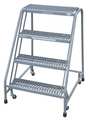 Cotterman 40 in H Steel Rolling Ladder, 4 Steps, 450 lb Load Capacity 1004N2630A3E10B3C1P6
