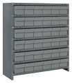 Quantum Storage Systems Steel Enclosed Bin Shelving, 36 in W x 39 in H x 12 in D, 7 Shelves, Gray CL1239-601GY