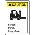 Accuform Caution Sign, 14" H, 10" W, Aluminum, Rectangle, English, MRHR600VA MRHR600VA