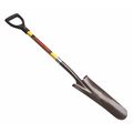 Structron #14 14 ga Scoop Shovel, Aluminum Blade, 36 in L Yellow Fiberglass Handle 49559GRA