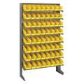 Quantum Storage Systems Steel Pick Rack, 36 in W x 60 in H x 12 in D, 8 Shelves, Yellow QPRS-101YL