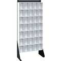 Quantum Storage Systems 14 Gauge Steel Single Sided Tip Out Bin Rack, 23 5/8 in W x 52 in H x White QFS148-305WT