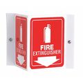 Accuform Fire Extinguisher Sign, 6X8-1/2", WHT/R PSP618