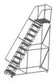Ballymore 153 in H Steel Rolling Ladder, 12 Steps WA123228X