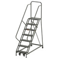 Ega 106 in H Steel Rolling Ladder, 7 Steps, 450 lb Load Capacity Z027