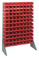 Quantum Storage Systems Steel Bin Rail Floor Rack, 15 in W x 36 in D x 54 in H, Red QRU-12S-210-96RD