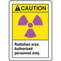 Accuform Caution Sign, 14 in H, 10 in W, Aluminum, Rectangle, MRAD634VA MRAD634VA