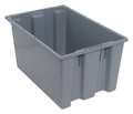 Quantum Storage Systems Stack & Nest Container, Gray, Polyethylene, 23 1/2 in L, 15 1/2 in W, 12 in H SNT240GY