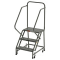 Ega 66 in H Steel Rolling Ladder, 3 Steps, 450 lb Load Capacity Z031