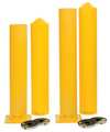 Zoro Select Bollard, 5", Carbon Steel, Yellow 1744PS