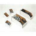 Zoro Select Storage Bin, Cardboard, White PB2-3