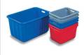 New England Plastics Nesting Container, Blue, Fiberglass Reinforced Composite, 18 in L, 12 1/2 in W, 10 in H H-1812-10 BLUE