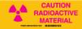 Brady Caution Radiation Sign, 3 1/2 in Height, 10 in Width, Aluminum, Rectangle, English 46849