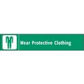 Electromark Personal Protection Sign, 1 3/4 in Height, 9 in Width, Vinyl, English S352M
