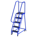 Ega 80 in H Steel Rolling Ladder, 5 Steps, 450 lb Load Capacity F008-B