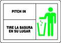 Accuform Spanish-Bilingual Housekeeping Sign, 10" Height, 14" Width, Plastic, Rectangle, English, Spanish SBMHSK972MVP