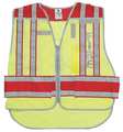 Zoro Select M To XL Fire Safety Vest, Lime/Red 4003BV-M-XL