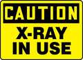 Accuform Caution Sign, 7 in H, 10 in W, Plastic, Rectangle, MRAD642VP MRAD642VP