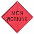 Eastern Metal Signs And Safety Men Working Traffic Sign, 36 in Height, 36 in Width, Polyester, PVC, Diamond, English C/36-EMO-3FH-HD MEN WORKING