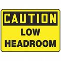 Accuform Caution Sign, 10X14", BK/YEL, PLSTC, ENG, MECR622VP MECR622VP