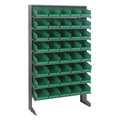 Quantum Storage Systems Steel Pick Rack, 36 in W x 60 in H x 12 in D, 8 Shelves, Green QPRS-102GN