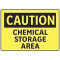 Electromark Caution Sign, 7 in Height, 10 in Width, Vinyl, English Y452738