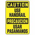 Accuform Spanish-Bilingual Caution Sign, 14" H, 10" W, Vinyl, Rectangle, English, Spanish, SBMSTF660VS SBMSTF660VS