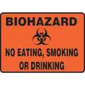 Accuform Safety Sign, 10 in Height, 14 in Width, Aluminum, Horizontal Rectangle, English, MBHZ525VA MBHZ525VA