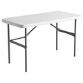 Alera Rectangle Folding Table, 48" W, 24" L, 29" H, Platinum Top, Blow-Molded High-Density Polyethylene 65603
