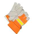 Bdg Fitter Glove Grain Cowhide Lined Thinsulate C100 Hi-Viz Org, Shrink Wrapped, Size XL 40-9-2875-X-LK
