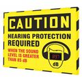 Condor Sound Level Decibel Meter Sign, 30 in Height, 36 in Width, Aluminum, Horizontal Rectangle, English 444A67