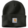 Carhartt Watch Cap, Acrylic, Cuffed Beanie, Covers Ears/Head, Black, Universal Size A18-BLK OFA