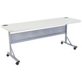 National Public Seating Rectangle Training Table, 24" X 72" X 29-1/2", Lightweight HDPE Blow Molded Plastic Top BPFT-2472