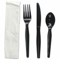 Zoro Select Disp Cutlery Set, Black, Med Weight, PK250 BWKFKTNMWPSBLA