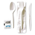 Zoro Select Disposable Cutlery Set, White, PK250, Wrapped/Unwrapped: Wrapped V01818