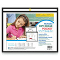 C-Line Products Pocket, Dry Erase, 9" x 12", Black 40711