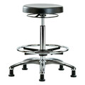 Blue Ridge Ergonomics Poly Hi Bench Stool, Chrm CF Glides, CL10 BR-CLR-PHBSO-CR-CF-RG