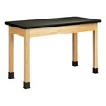 Diversified Woodcraft Plain Apron Table, Black, 30 in Overall L. P718LBBK30E