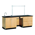 Diversified Woodcraft Instructor's Desk, Oak, 36 in Overall L. 1116K