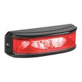 Federal Signal Warning Light, LED, Red/White, PC, 0.6A MPSW9-RW