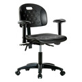 Blue Ridge Ergonomics Ergonomic Chair, 17-1/4" to 22-1/2" Height, Adjustable Arms, Black BR-HPDHCH-RG-T1-A1-RC-BLK