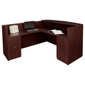 Regency Reception Desk, 82 D X 71 W X 42 H, Mahogany, Wood LRDRT2FPMH