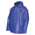 Mcr Safety Rain Jacket, Bound Seam, 4XL, Blue, Unisex 563JHX4