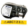 Brady Precut Label Roll Cartridge, Yellow, Gloss M4C-750-595-YL-BK